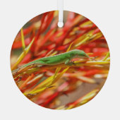 Ornement Lizard vert et Bushes rouges (Verso)