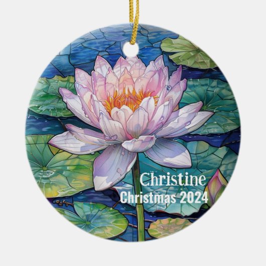 Ornement Lotus Personnalisé (Devant)