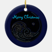 Ornement lunaire de Noël de marée (Dos)