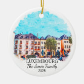 Ornement Luxembourg personnalisé, cadeau Luxembour (Devant)