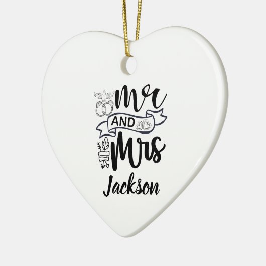 Ornement M. et Mme Nouvellement Mariés (Gauche)