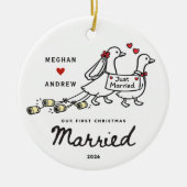 Ornement Main Levée 'Just Married' (Devant)