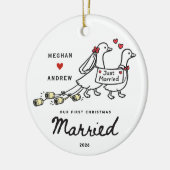 Ornement Main Levée 'Just Married' (Gauche)