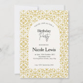 Ornement Mandala & Invitation Photo de motif arabe (Devant)