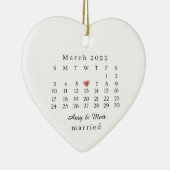 Ornement Marié, Cadeau de Mariage, Date du Mariage (Droite)