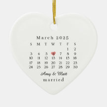Ornement Marié, Cadeau de Mariage, Date du Mariage