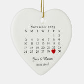 Ornement Marié, Cadeau de Mariage, Date du Mariage (Droite)