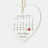 Ornement Marié, Cadeau de Mariage, Date du Mariage (Gauche)