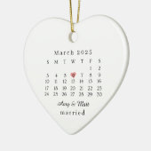 Ornement marié, Cadeau Mariage, Mariage Date (Gauche)