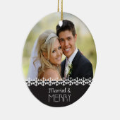 Ornement marié et joyeux de vacances (Droite)