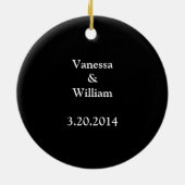 Ornement marié et joyeux de vacances (Dos)