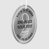 Ornement médaille d'argent pour deuxième place deu (devant)