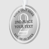 Ornement médaille d'argent pour deuxième place deu (devant)