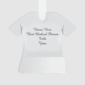 Ornement Médicale personnalisé de vacances de Noël (dos)