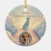 Ornement Mémorial Labrador Retriever Arc-en-Ciel