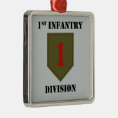 Ornement Métallique 1re division d'infanterie avec texte (Droite)