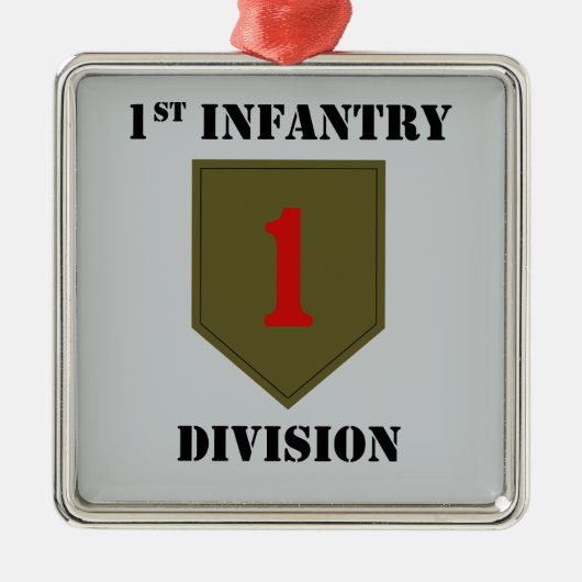 Ornement Métallique 1re division d'infanterie avec texte (Devant)