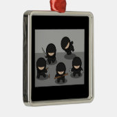Ornement Métallique 5 petits ninjas (Droite)