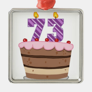 Ornement Métallique 73 ans sur le gâteau d'anniversaire