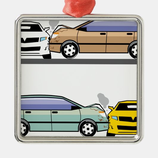 Ornement Métallique Accident de voiture latérale (Devant)