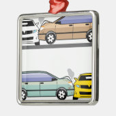 Ornement Métallique Accident de voiture latérale (Gauche)