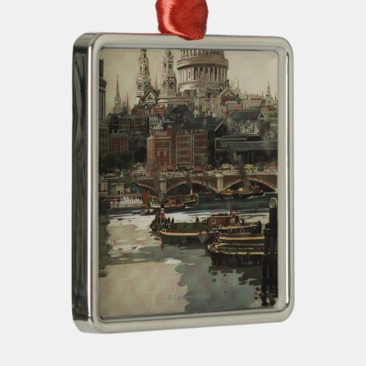 Ornement Métallique Affiche de voyage de Great Western St Paul (Droite)