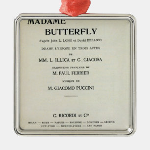 Ornement Métallique Affiche pour Madame Butterfly par Giacomo