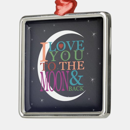 Ornement Métallique Aimez-vous à la Lune et à l'arrière (Gauche)