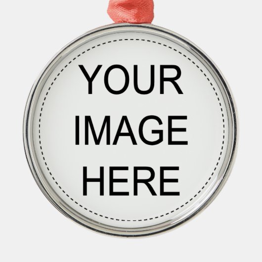 Ornement Métallique Ajoutez votre propre image (Devant)