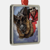 Ornement Métallique Allemand Shepard Recherche et Secourt dans la neig (Droite)