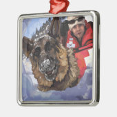 Ornement Métallique Allemand Shepard Recherche et Secourt dans la neig (Gauche)