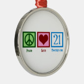 Ornement Métallique Amour 21 de paix (Droite)