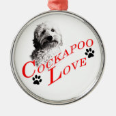Ornement Métallique Amour de Cockapoo (Devant)