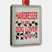 Ornement Métallique Amoureux des chiens de coiffeur (Droite)