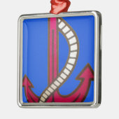 Ornement Métallique Ancre rouge (Gauche)