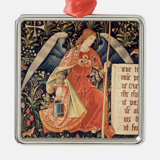 Ornement Métallique Ange avec une éponge fixée à une tige (Devant)