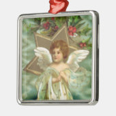 Ornement Métallique Ange de Noël Vintage (Gauche)