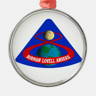 Ornement Métallique Apollo 8 : Premiers hommes à la lune !