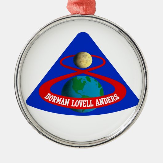 Ornement Métallique Apollo 8 : Premiers hommes à la lune ! (Devant)