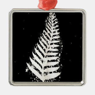 Ornement Métallique Arbre de Noël de fougère argentée de la Nouvell