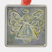 Ornement Métallique Argent et blanc Angel clair (Devant)