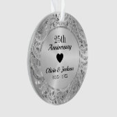 Ornement métallique argenté (devant)