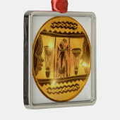 Ornement Métallique Art Ethnique Africain d'or Imprimer (Droite)