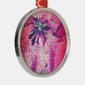 Ornement Métallique Art numérique à fleurs de Poinsettia (Droite)