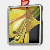 Ornement Métallique Art original de Lys doré jaune (Gauche)