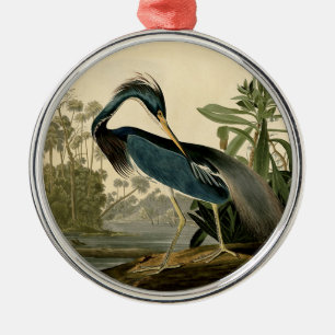 Ornement Métallique Audubon Louisiana Heron Birds America Art