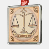 Ornement Métallique Avocat Justice Scales (Gauche)