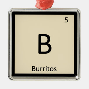 Ornement Métallique B - Tableau périodique de chimie mexicaine de