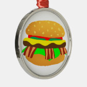 Ornement Métallique Bacon Cheeseburger (Droite)