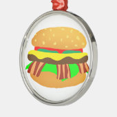 Ornement Métallique Bacon Cheeseburger (Gauche)